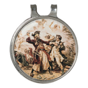Capture, Pirate Blackbeard, Queen Anne's Revenge Golf Hat Clip