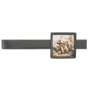 Capture, Pirate Blackbeard, Queen Anne's Revenge Gunmetal Finish Tie Bar