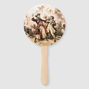 Capture, Pirate Blackbeard, Queen Anne's Revenge Hand Fan
