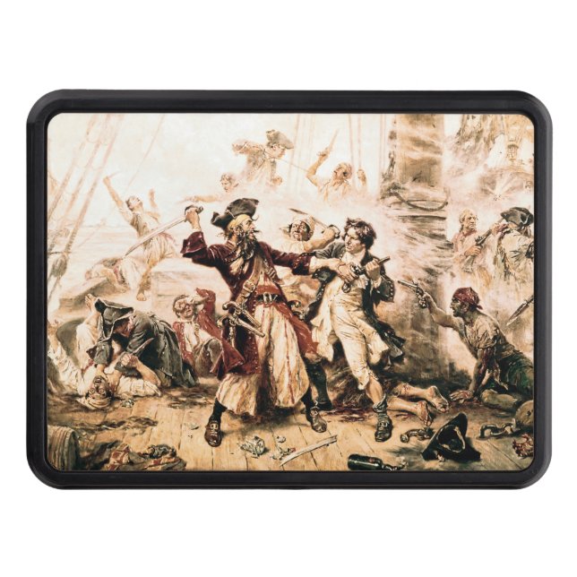 Capture, Pirate Blackbeard, Queen Anne's Revenge Hitch Cover (Front)