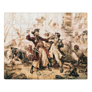 Capture, Pirate Blackbeard, Queen Anne's Revenge Jigsaw Puzzle