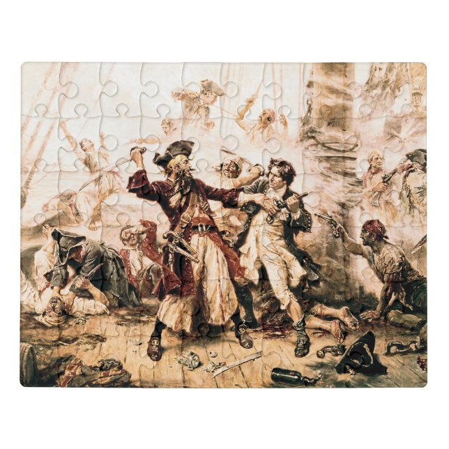 Capture, Pirate Blackbeard, Queen Anne's Revenge Jigsaw Puzzle (Puzzle Horizontal)