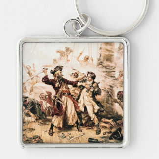 Capture, Pirate Blackbeard, Queen Anne's Revenge Keychain