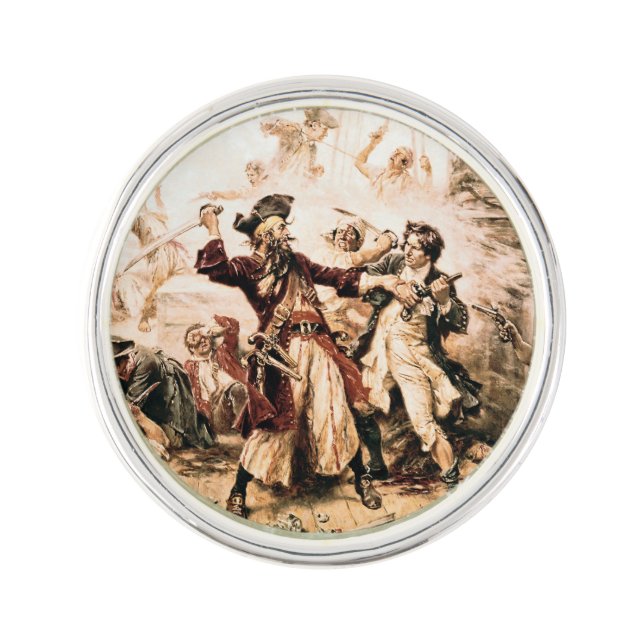 Capture, Pirate Blackbeard, Queen Anne's Revenge Lapel Pin (Front)
