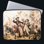 Capture, Pirate Blackbeard, Queen Anne's Revenge Laptop Sleeve<br><div class="desc">The salty spray stung Edward Teach's eyes as dawn bled crimson across the Carolina coast. Gone was the fearsome Queen Anne's Revenge, his pride and possession. Now, Blackbeard, as he was known throughout the Caribbean, captained the lowly Adventure, a leaky scow compared to his former glory. Discontent simmered amongst his...</div>