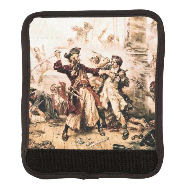 Capture, Pirate Blackbeard, Queen Anne's Revenge Luggage Handle Wrap (Front)