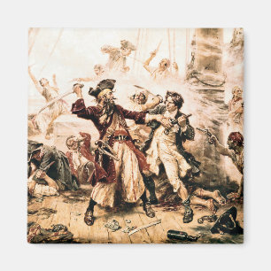 Capture, Pirate Blackbeard, Queen Anne's Revenge Magnet