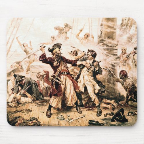 Capture Pirate Blackbeard Queen Annes Revenge Mouse Pad