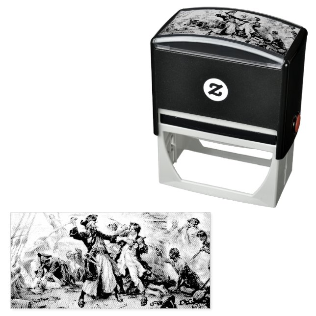 Capture, Pirate Blackbeard, Queen Anne's Revenge Self-inking Stamp (In Situ)
