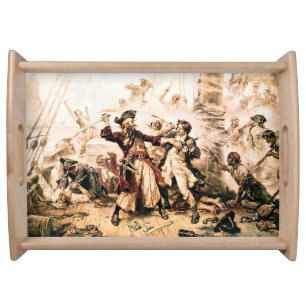 Capture, Pirate Blackbeard, Queen Anne's Revenge Serving Tray