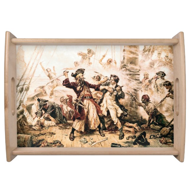 Capture, Pirate Blackbeard, Queen Anne's Revenge Serving Tray (Front)