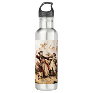 Capture, Pirate Blackbeard, Queen Anne's Revenge Stainless Steel Water Bottle