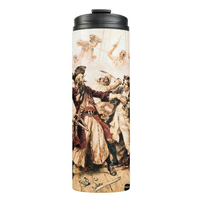 Capture, Pirate Blackbeard, Queen Anne's Revenge Thermal Tumbler (Front)