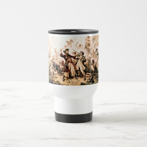 Capture Pirate Blackbeard Queen Annes Revenge Travel Mug