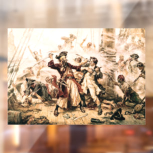Capture, Pirate Blackbeard, Queen Anne's Revenge Window Cling