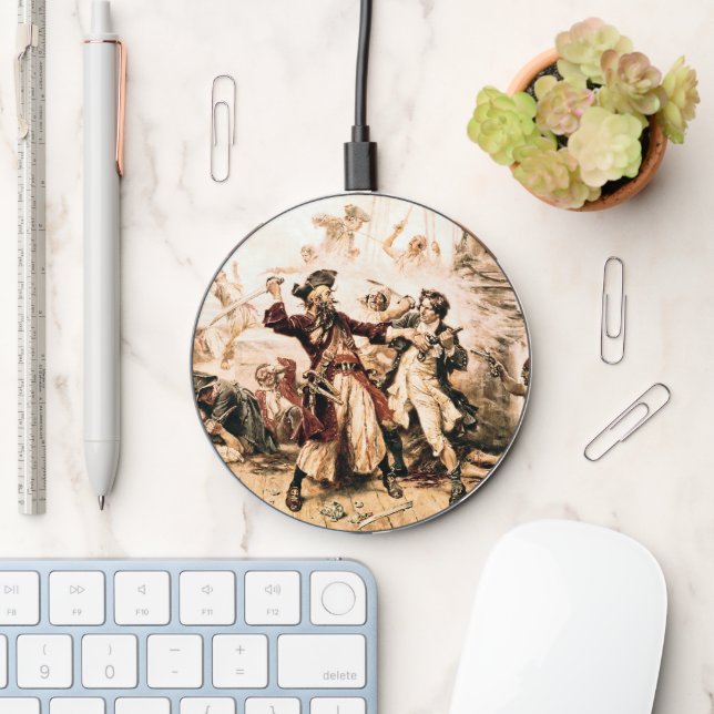 Capture, Pirate Blackbeard, Queen Anne's Revenge Wireless Charger (Desk)