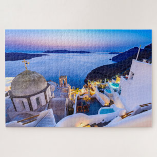 Capture the Beauty of Greece's iconic sunset  Jigsaw Puzzle