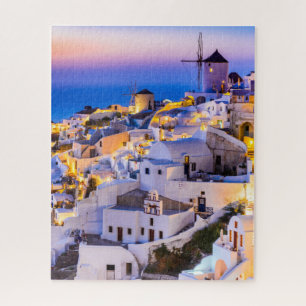 Capture the Beauty of Greece's Iconic Sunset Jigsaw Puzzle
