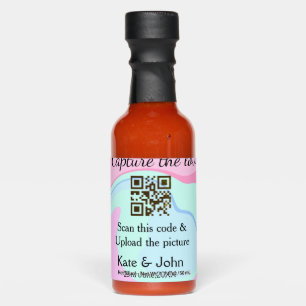 Capture the love add QR scan marble pink blue mix Hot Sauces