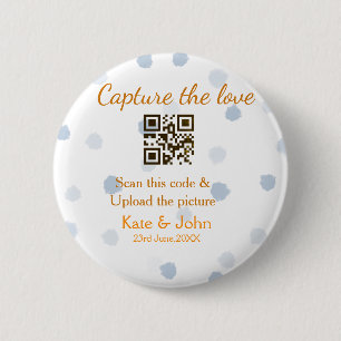 Capture the love add QR scan upload picture blue o Button