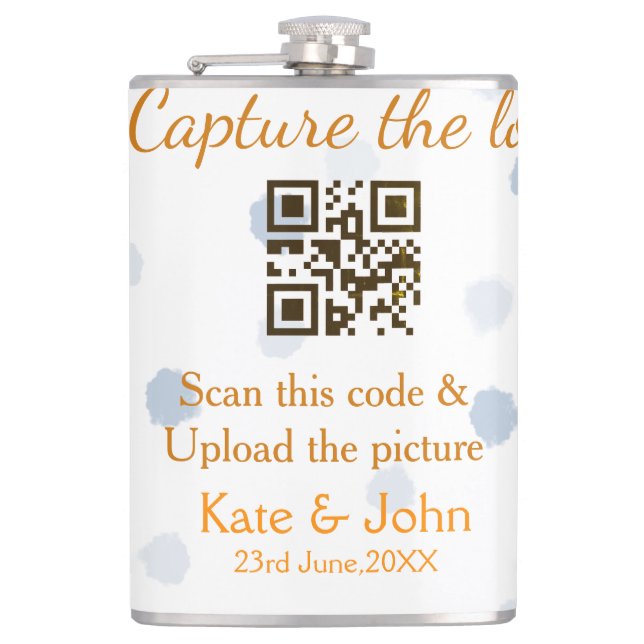 Capture the love add QR scan upload picture blue o Flask (Front)