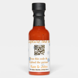 Capture the love add QR scan upload picture blue o Hot Sauces