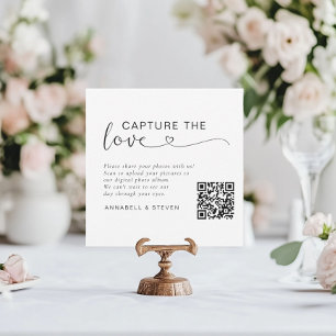 Capture the love! Custom QR-Code Wedding Enclosure Card