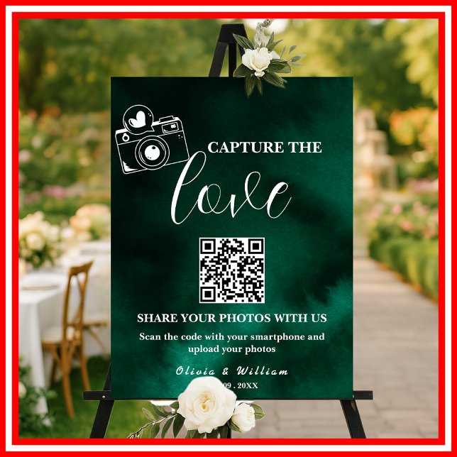 Capture The Love Emerald Green QR Sign (Creator Uploaded)