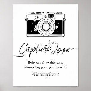 Capture the Love Event Photo Share Hashtags Poster