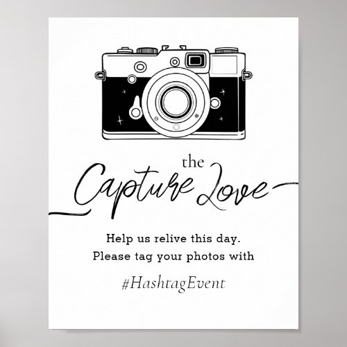 Capture the Love Event Photo Share Hashtags  Poster