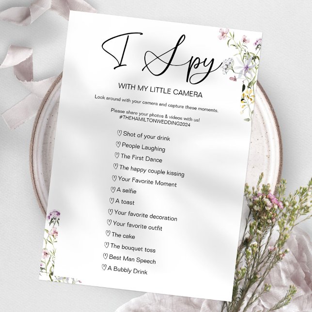 Capture The Love I Spy Wedding Game Invitation (Creator Uploaded)