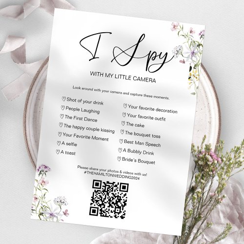 Capture The Love I Spy Wedding Game With QR Invitation