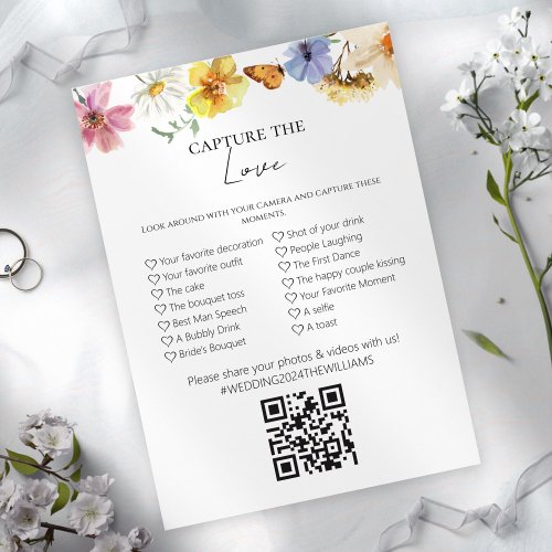 Capture The Love I Spy Wedding With QR Game Card