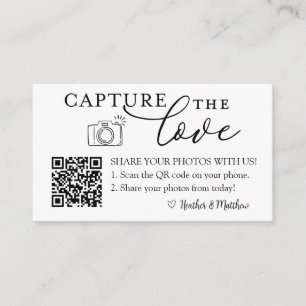 Capture the Love Photo Album QR Code Enclosure Card