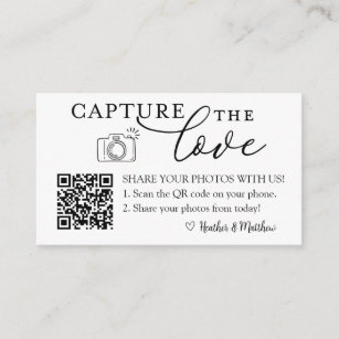 Capture the Love Photo Album QR Code  Enclosure Card