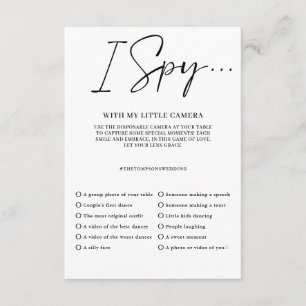 Capture The Love Photo I Spy Wedding Game Menu