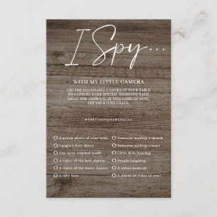 Capture The Love Photo I Spy Wedding Game Menufff Enclosure Card