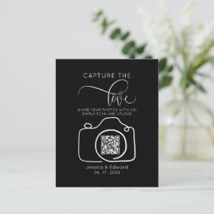 Capture The Love Qr Code Black Chic Modern Wedding