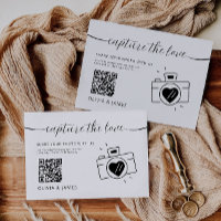 Capture The Love QR Code Wedding Card, Minimalist