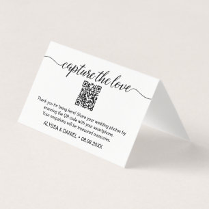 Capture the love QR code wedding photo sharing