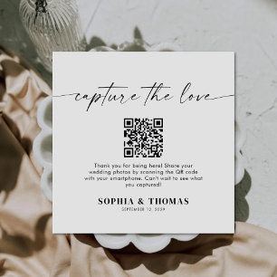 Capture The Love QR Code Wedding Photo Sharing Enclosure Card