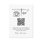 Capture the Love QR Code, Wedding Photo Signs
