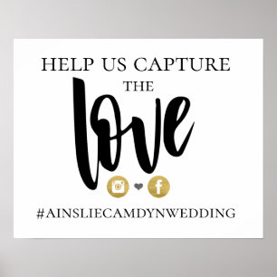 Capture The Love Social Media Wedding Poster