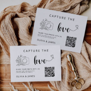 Capture the Love Wedding QR Code Card, Photo