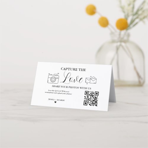 Capture the Love Wedding QR Code Card Photo Card