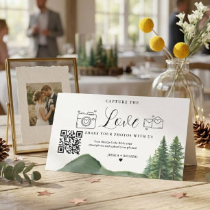 Capture the Love Wedding QR Code Card, Photo Card