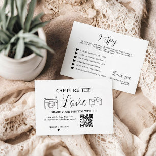Capture the Love Wedding QR Code Card, Photo Card