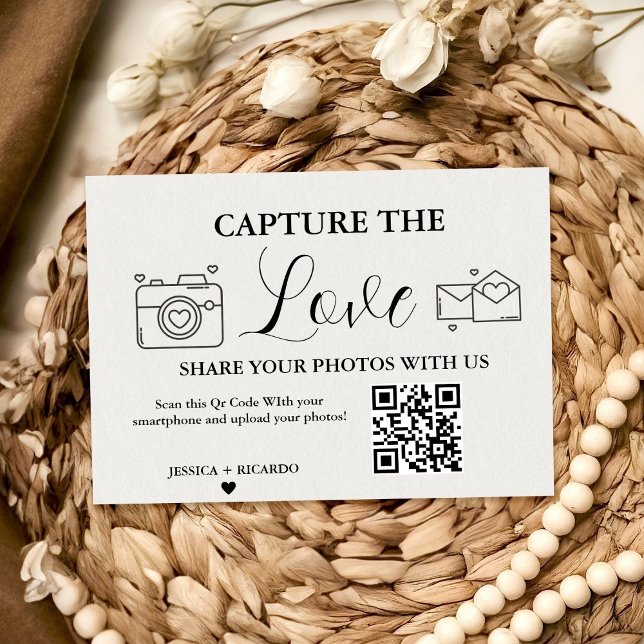 Capture the Love Wedding QR Code Card, Photo Card (Creator Uploaded)