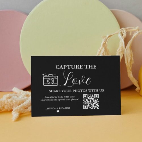 Capture the Love Wedding QR Code Card Photo Card