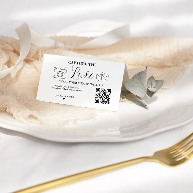 Capture the Love Wedding QR Code Card, Photo Card (Creator Uploaded)